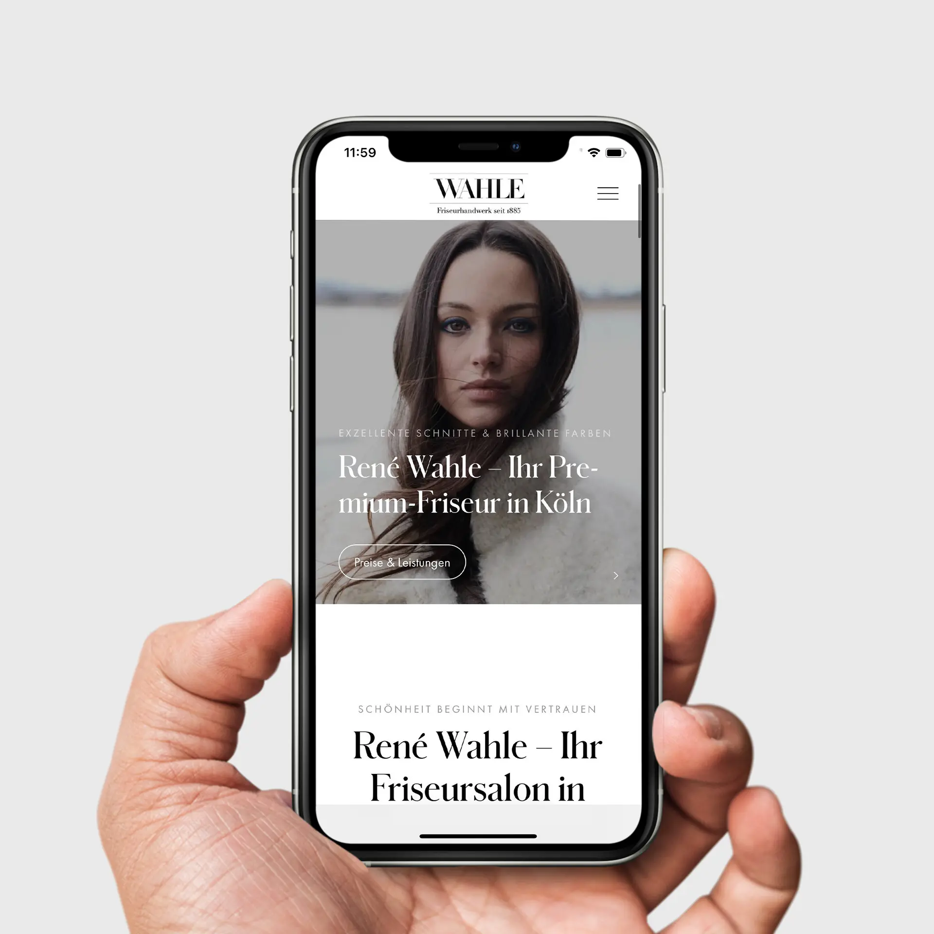 Friseur René Wahle Website Beitrag neue website